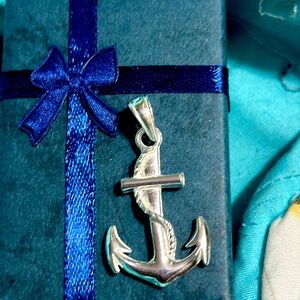 SS SOLID .925 Anchor Pendant 2.5 Inches Tall & 1” Across